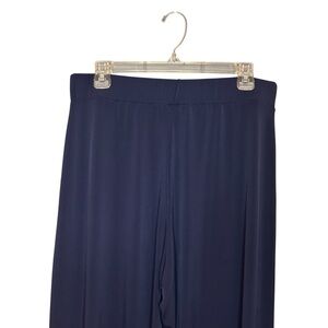 Susan Graver Navy Pull-On Pants LP Petite Stretch Comfort